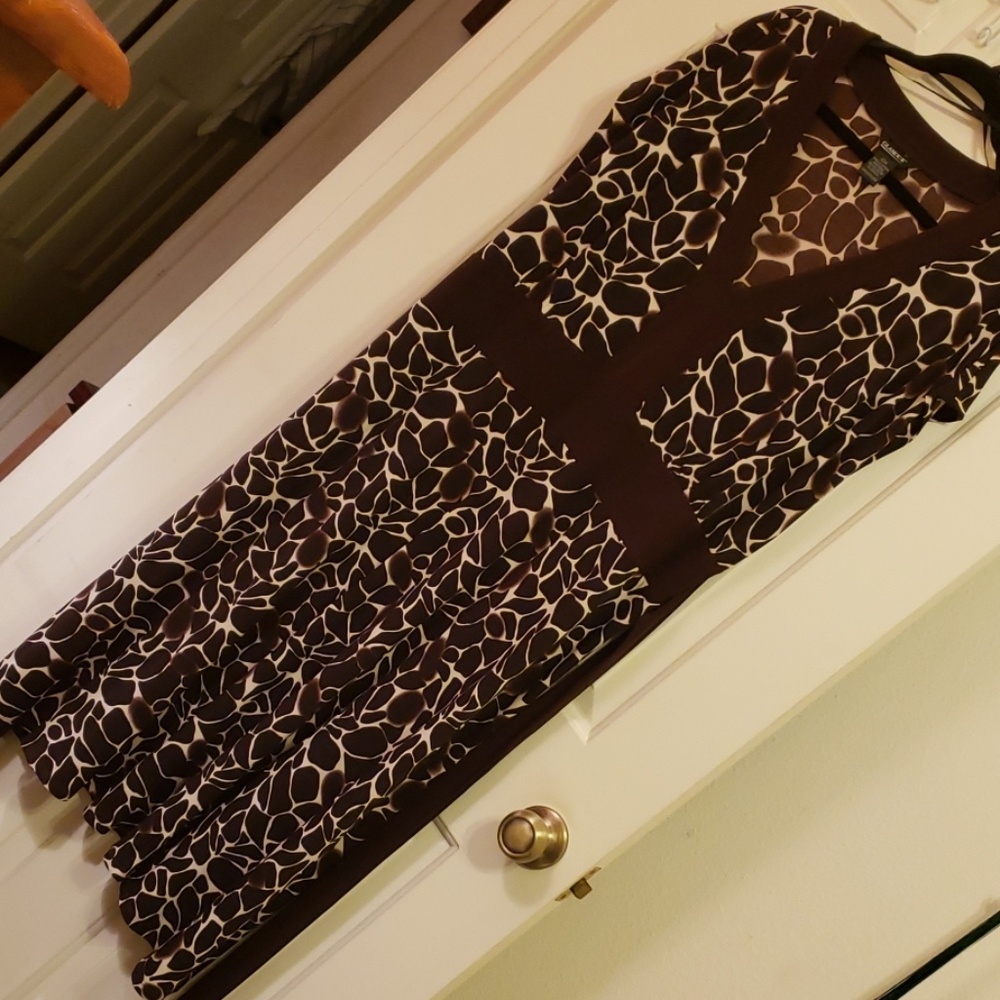 Glamour Brown and cream dress 22W